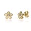 Pendientes Flor en Oro 18K con Circonitas – Delicadeza que Brilla